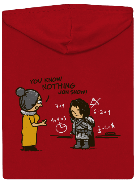 You know nothing cipzáras férfi pulóver Red