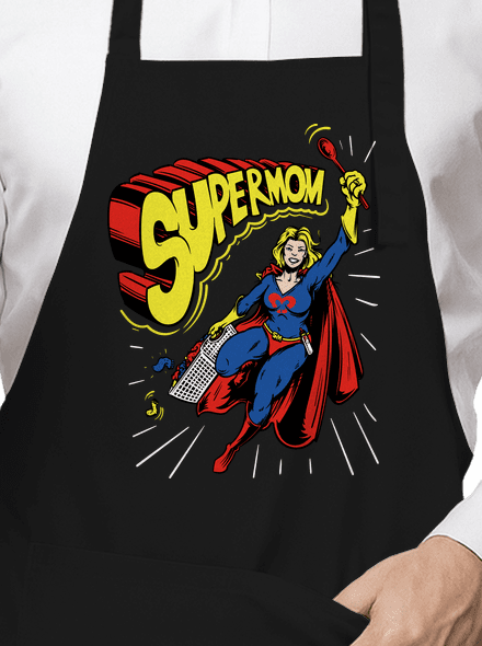 Supermom kötény Black