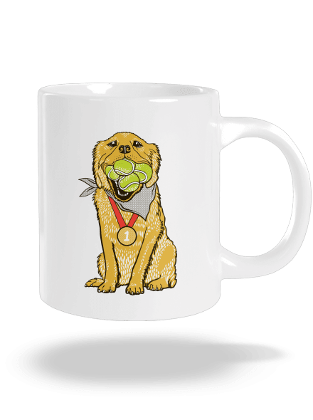 Arany retriever nagy bögre White