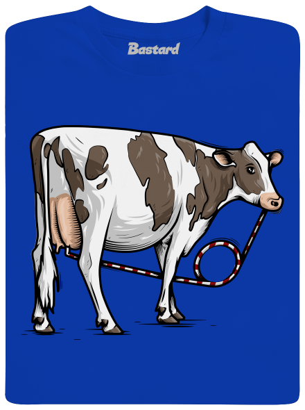 Cow drink férfi hosszú ujjú póló Royal Blue