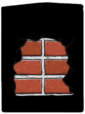 Téglák cipzáras férfi pulóver Black