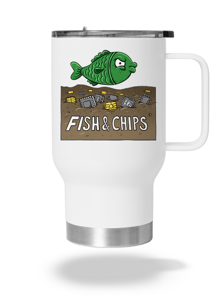 Fish and IT chips termosz bögre White
