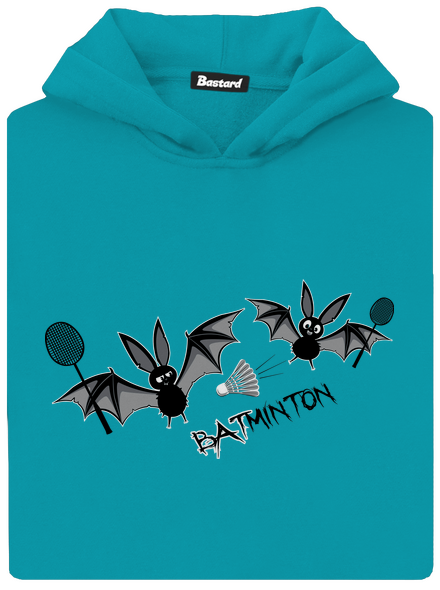 Batminton gyerek kenguruzsebes pulóver Hawaiian Blue