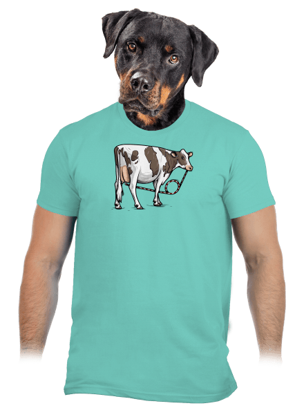 Cow drink férfi póló Millenial Mint