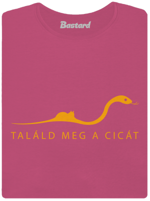 Találd meg a cicát prémium női póló Magenta