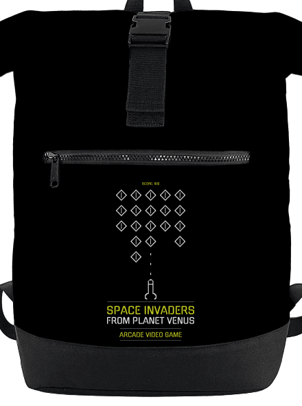Space Invaders hátizsák Black