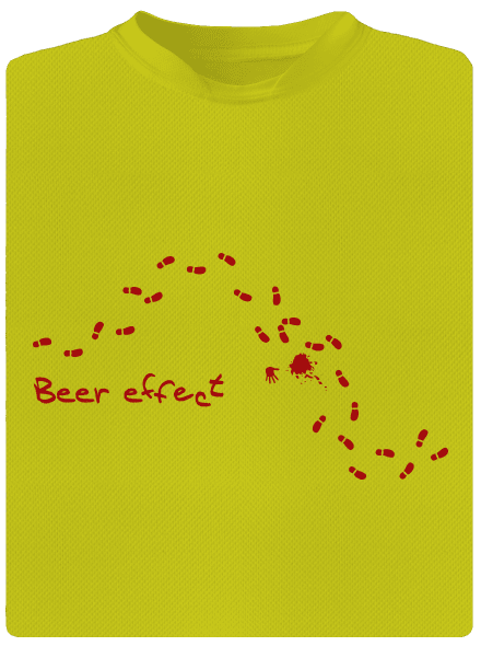 Beer effect férfi sportpóló Neon Yellow