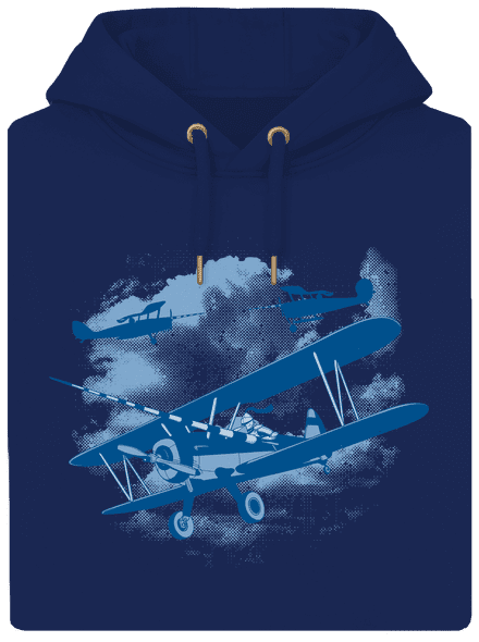 Égi lovagok unisex prémium pulóver Navy