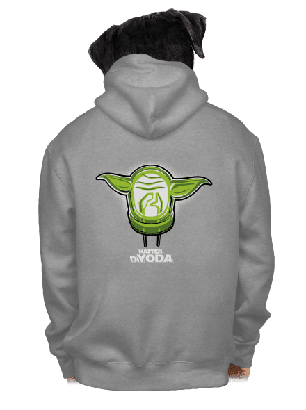 Master DiYoda cipzáras férfi pulóver Light Melange