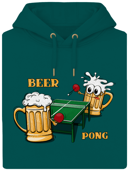 Beer pong unisex prémium pulóver Emerald Green