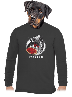 Italien férfi hosszú ujjú póló Dark Grey