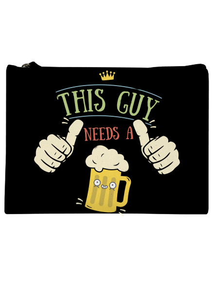 This guy needs a beer kis táska Black