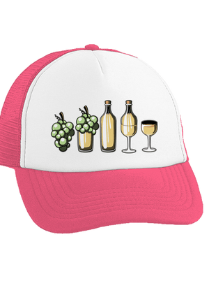 A fehérbor evolúciója teherautós sapka Fluorescent Pink cap