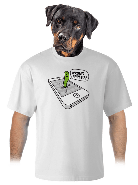 Wrong apple unisex túlméretezett póló White