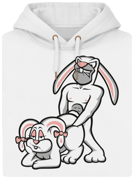 Rabbits unisex prémium pulóver Snowwhite