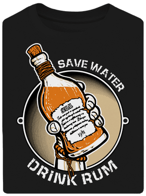Save water unisex túlméretezett póló Black