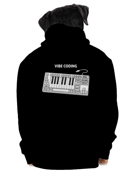 Vibe coding cipzáras férfi pulóver Black
