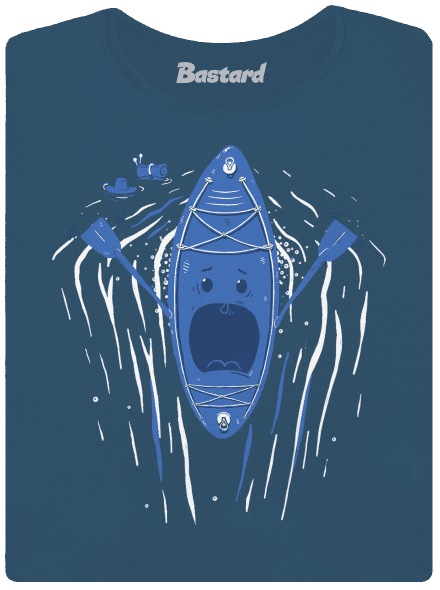 Ahhhh! prémium női póló Petrol Blue