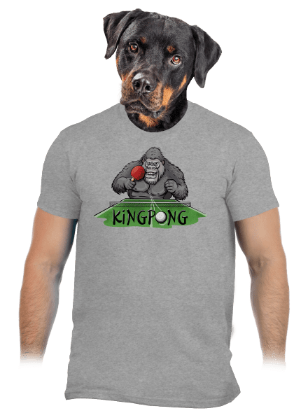 King pong férfi póló Sport Grey