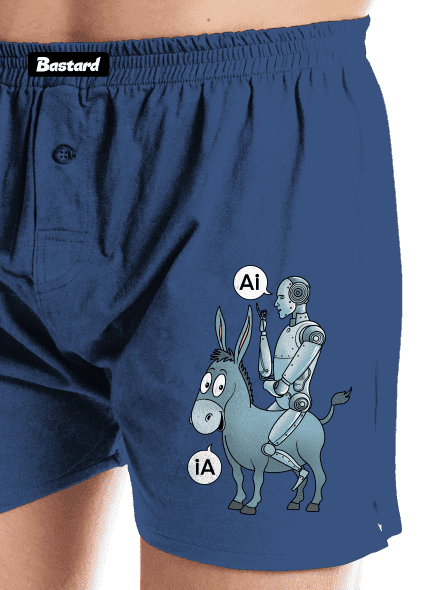 Szamár és AI férfi alsó nadrág Blue