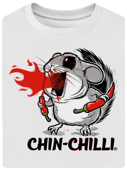 Chinchilli unisex túlméretezett póló White