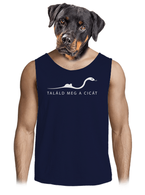 Találd meg a cicát férfi trikó French Navy