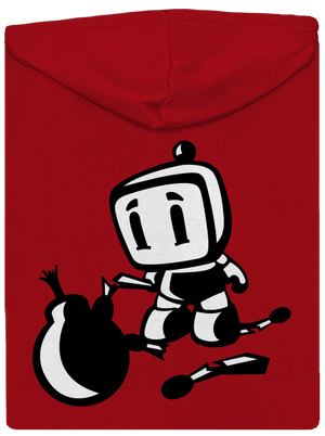 Bomberman cipzáras férfi pulóver Red