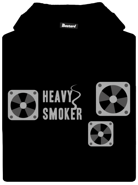 Heavy smoker gyerek kenguruzsebes pulóver Black