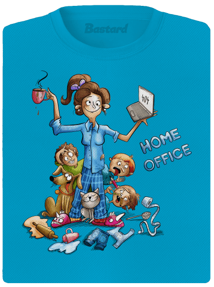 Anyukák home office női sportpóló Blue Atol