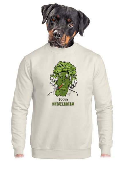 100% vegetáriánus unisex crewneck Off White