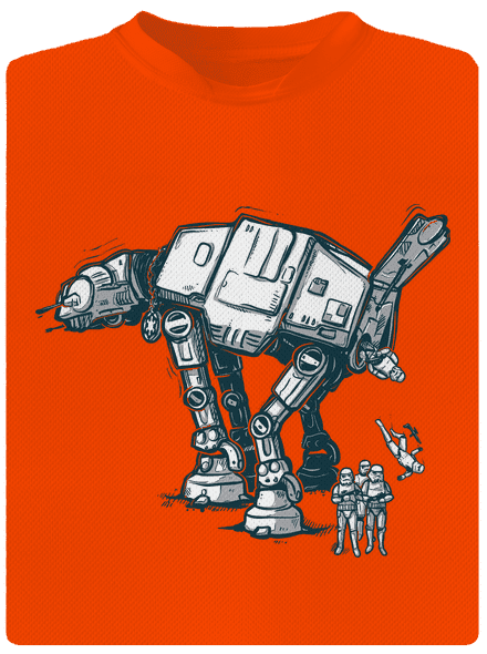 AT-AT férfi sportpóló Neon Orange