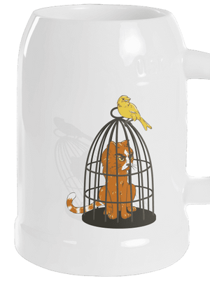 Madár bosszúja söröskorsó White