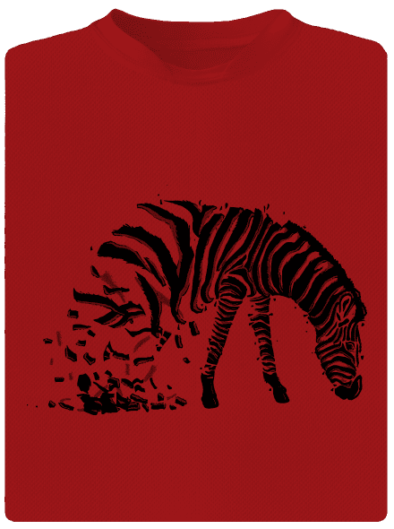 Zebra szerelem férfi sportpóló Red Mal