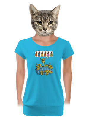 női póló elasztikus alsó szegéllyel