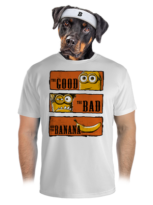 A Jó, a Rossz és a Banán férfi sportpóló White