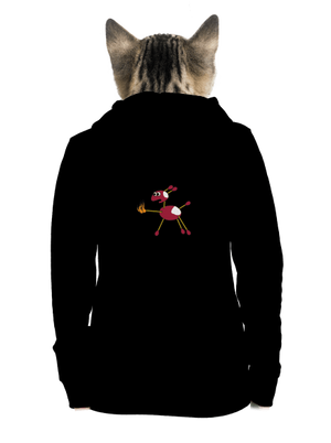  cipzáras női pulóver Black