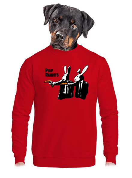 Pulp Rabbits unisex crewneck Red