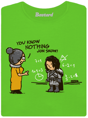 You know nothing női póló Apple Green