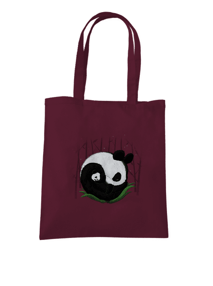 Két alvó panda táska Burgundy