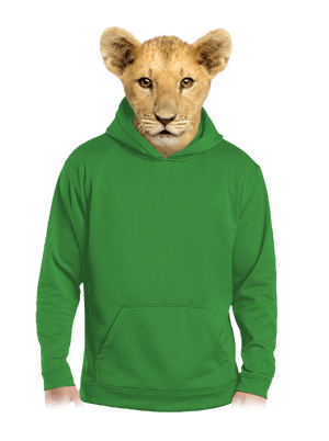 Nyomtatás nélkül gyerek kenguruzsebes pulóver Kelly Green AWD