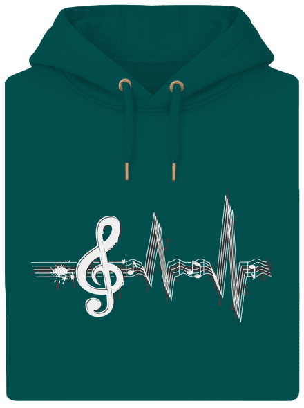 A zene az életem unisex prémium pulóver Emerald Green