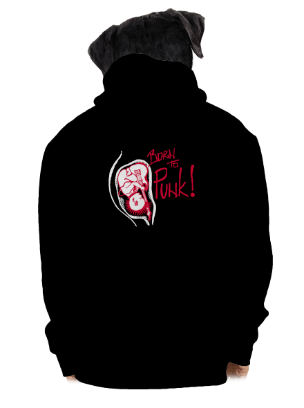  cipzáras férfi pulóver Black