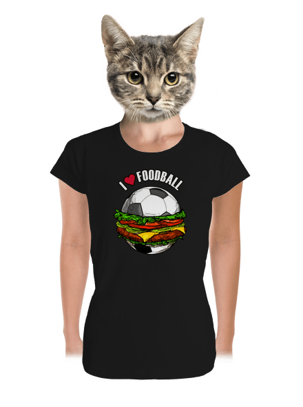 Foodball prémium női póló Black