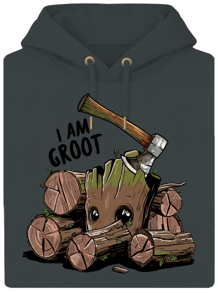 I Am Groot unisex prémium pulóver Charcoal