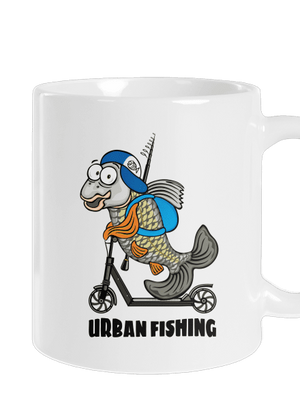 Urban fishing hagyományos bögre White