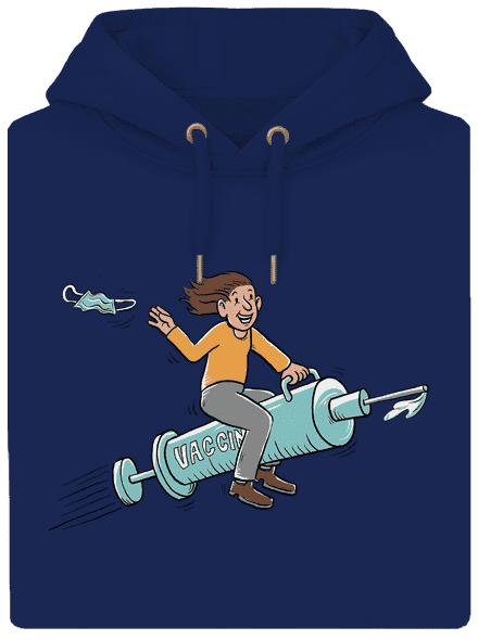 Mentesség unisex prémium pulóver Navy