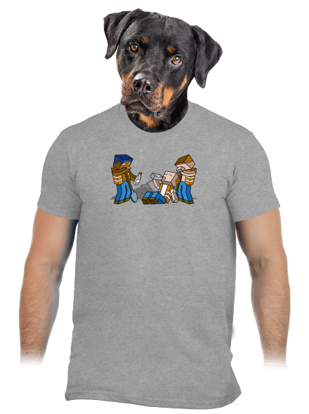 Real Minecraft férfi póló Sport Grey