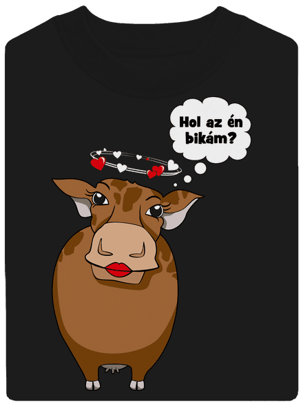 Tehén és bika unisex crewneck Black