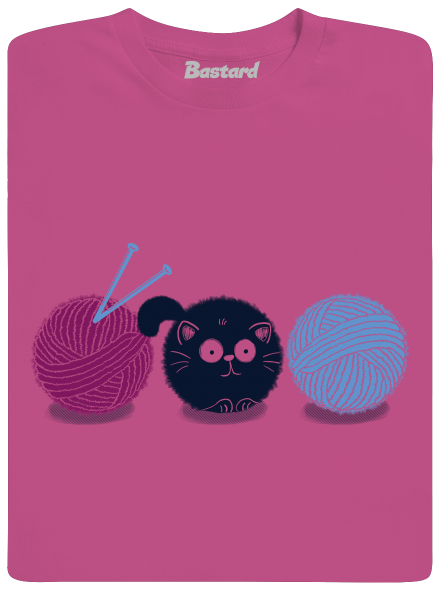 Macska gyerek póló Fuchsia