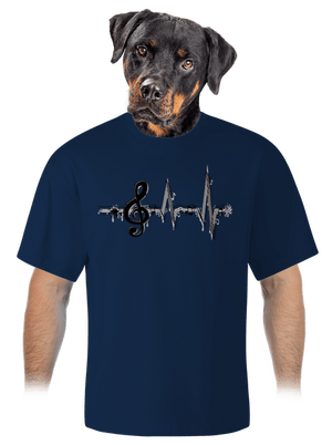 A zene az életem unisex túlméretezett póló Midnight Blue